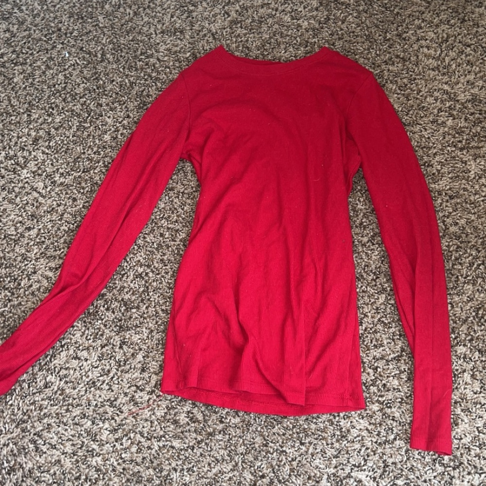 Red long sleeve shirt